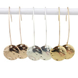 Pressed Metal Hang Earrings